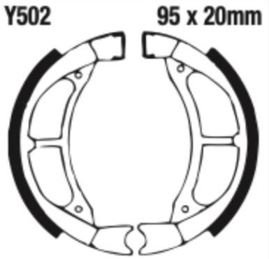 EBC Y502G Grooved Brake Shoe Set (8600986) For Suzuki/Yamaha