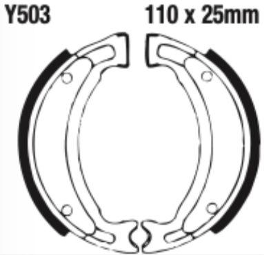 EBC Y503G Grooved Brake Shoe Set (8600988) For Polaris/Quadzilla/Yamaha