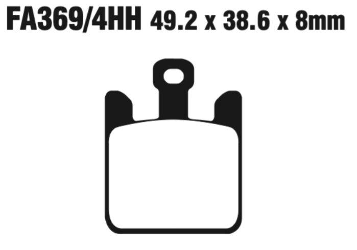EBC Fa369/4Hh Double-H Sintered Disc Pad Set Front (8601454) For Kawasaki/Suzuki