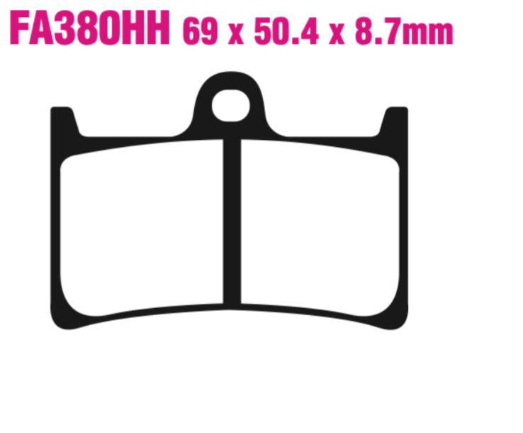 EBC Fa380Hh Double-H Sintered Disc Pad Set Front (8601464) For Kawasaki/Yamaha