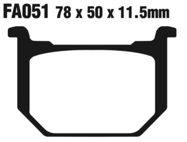 EBC Fa051 Fa Series Disc Pad Set Front (8601108) For Suzuki Gn/Gs/GSX/Gv