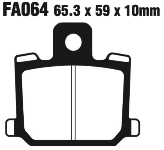 EBC Fa064 Fa Series Disc Pad Set Front (8601121) For Yamaha Rd 250/350 Lc 1980