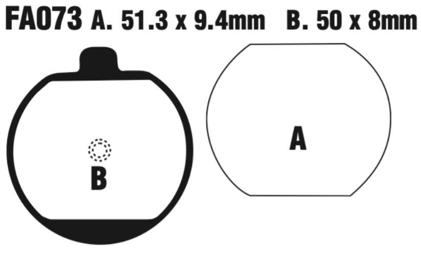 EBC Fa073 Fa Series Disc Pad Set Front (8601139) For Yamaha Z 250/400/440/500/550/650