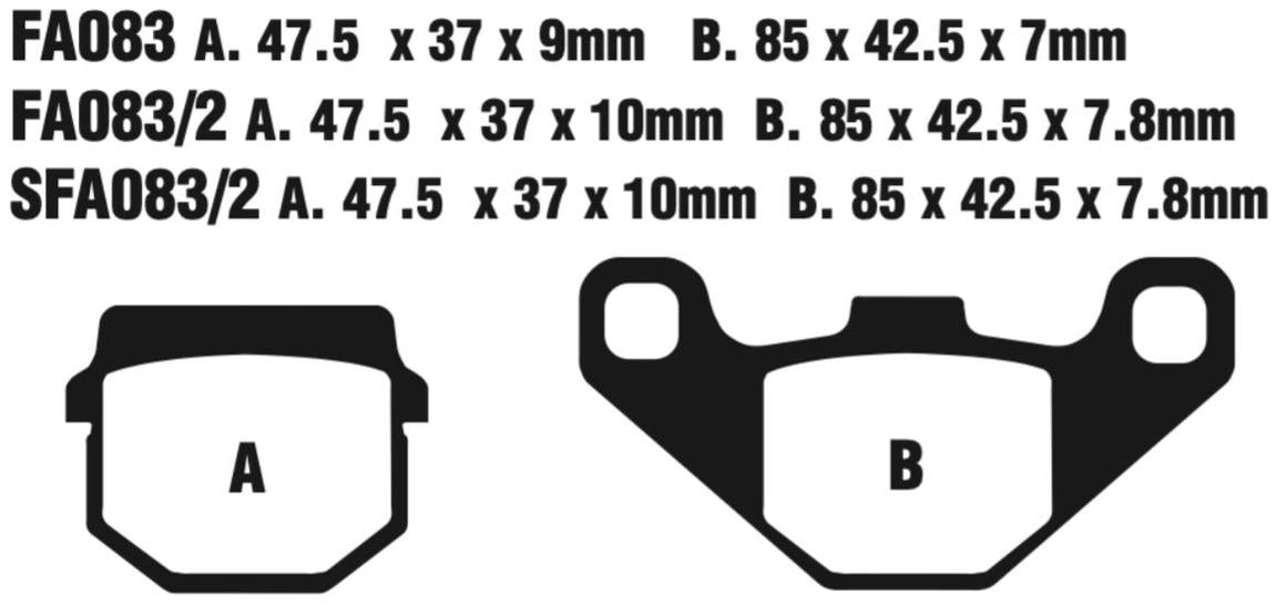 EBC Fa083Tt Carbon Tt Disc Pad Set