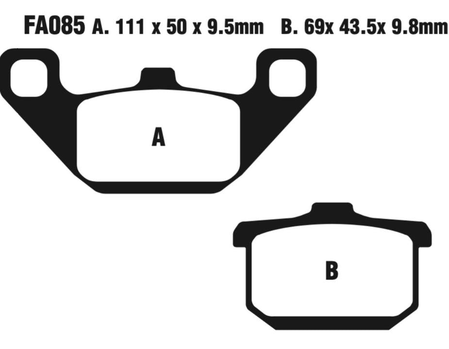 EBC Fa085Hh Double-H Sintered Disc Pad Set Front (8601160) For Kawasaki El/En/Er/Fx/Gpx/Gpz/Kr/Ltd/Vn/Z/Zg/Zl/Zn