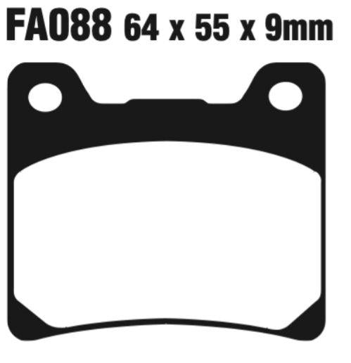EBC Fa088Hh Double-H Sintered Disc Pad Set Front (8601166) For Norton/Yamaha