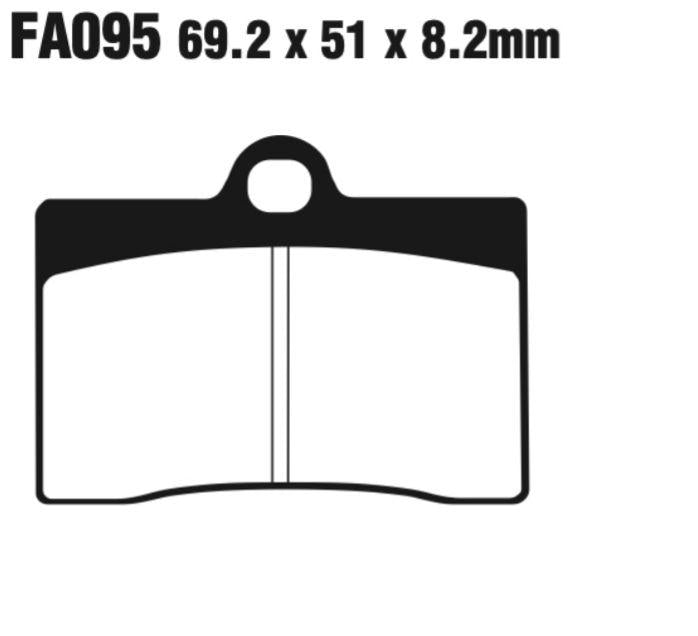 EBC Fa095Hh Double-H Sintered Disc Pad Set Front (8601175) For Apr/Cag/Duc/Gas/Husq/Ind/KTM/Guzz/Tm