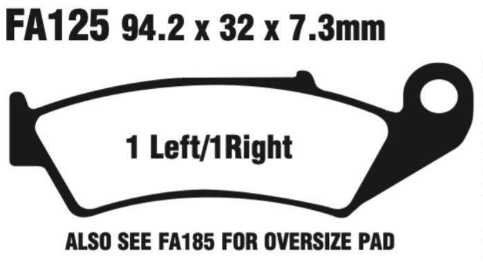 EBC Fa125R Fa Series R Disc Pad Set