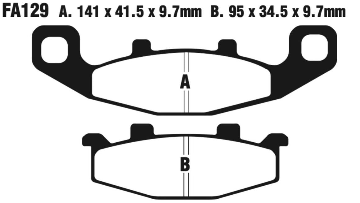 EBC Fa129 Fa Series Disc Pad Set Front (8601221) For Hyosung/Kawsaki/Suzuki