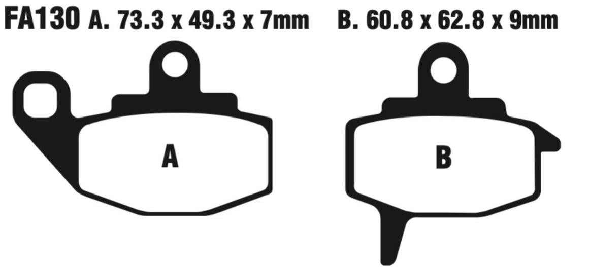 EBC Fa130Tt Carbon Tt Disc Pad Set Front (8601224) For Kawasaki Klr/KX