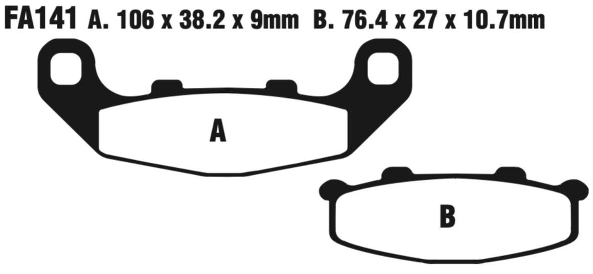 EBC Fa141 Fa Series Disc Pad Set Front (8601239) For Kawasaki/Suzuki