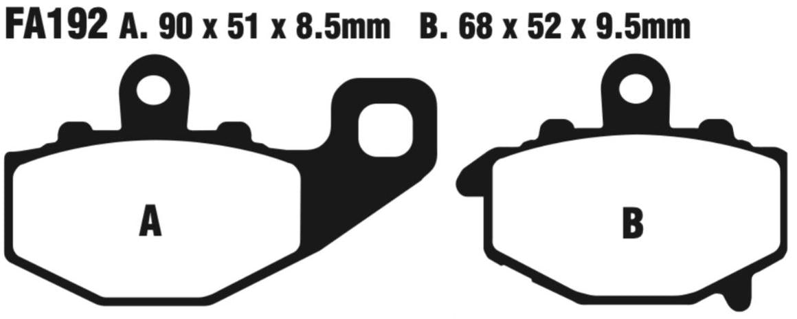 EBC Fa192 Fa Series Disc Pad Set Rear (8601308) For Cf/Kaw/Wk