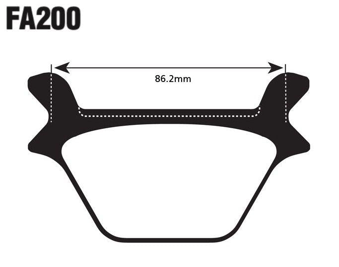 EBC Fa200V Fa Series Vee Disc Pad Set Rear (8601322) For Harley Davidson Dyna/Softail/Sportster