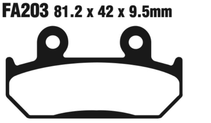 EBC Fa203 Fa Series Disc Pad Set Front (8601326) For Honda Cbr600 1991-1994