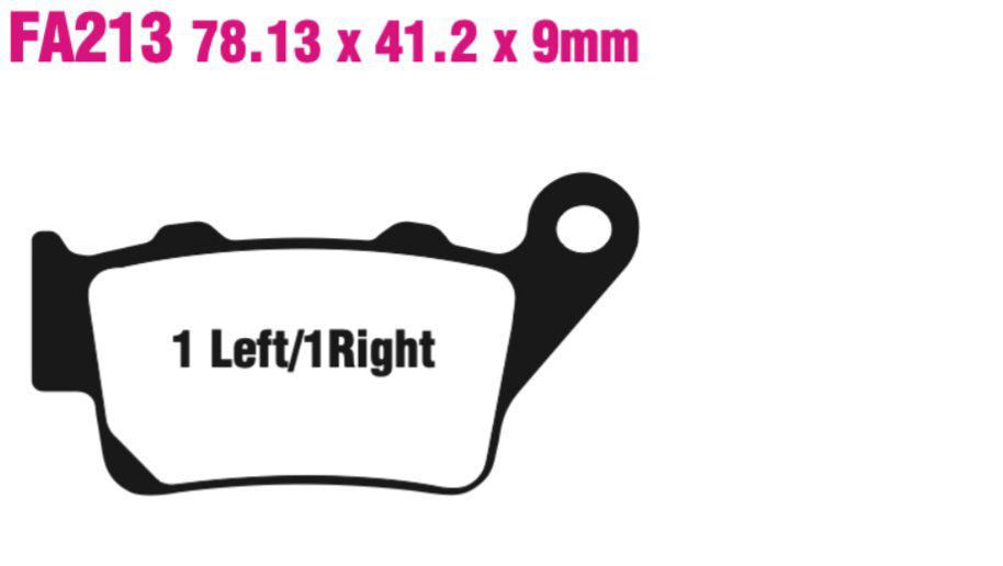 EBC Fa213 Fa Series Disc Pad Set Rear (8601334) For Apr/Bmw/Duc/KTM/Royal/Zero