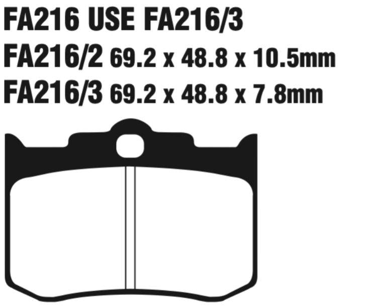 EBC Fa216/3 Fa Series Disc Pad Set