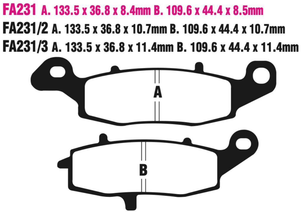 EBC Fa231/2V Fa Series Vee Disc Pad Set
