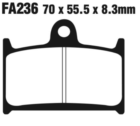 EBC Fa236 Fa Series Disc Pad Set Front (8601364) For Triumph