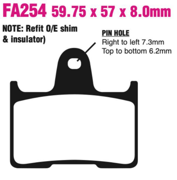 EBC Fa254V Fa Series Vee Disc Pad Set