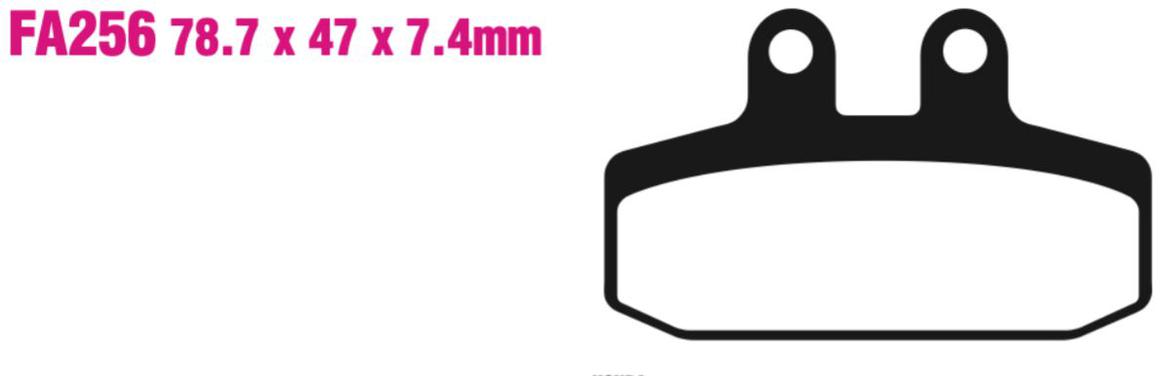 EBC Fa256Tt Carbon Tt Disc Pad Set Front (8601379) For Aprilia/Honda