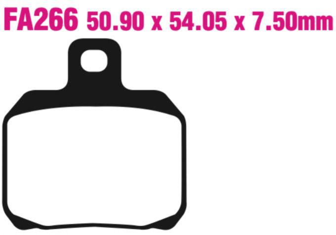 EBC Fa266Hh Double-H Sintered Disc Pad Set Front (8601386) For Apr/Ben/Bim/Duc/Mva/Rieju/Vox