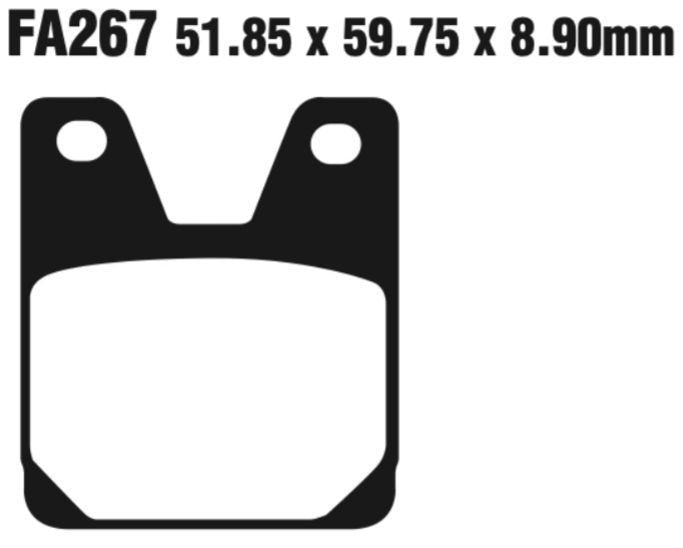 EBC Fa267Hh Double-H Sintered Disc Pad Set Rear (8601388) For Yamaha Xjr/YZF