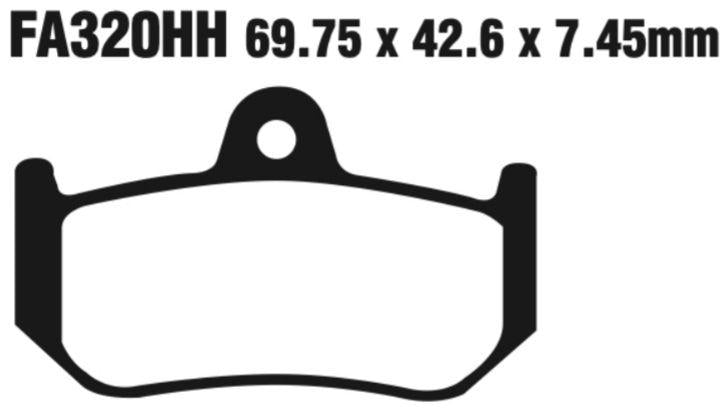 EBC Fa320Hh Double-H Sintered Disc Pad Set Rear (8601420) For Mv Agusta
