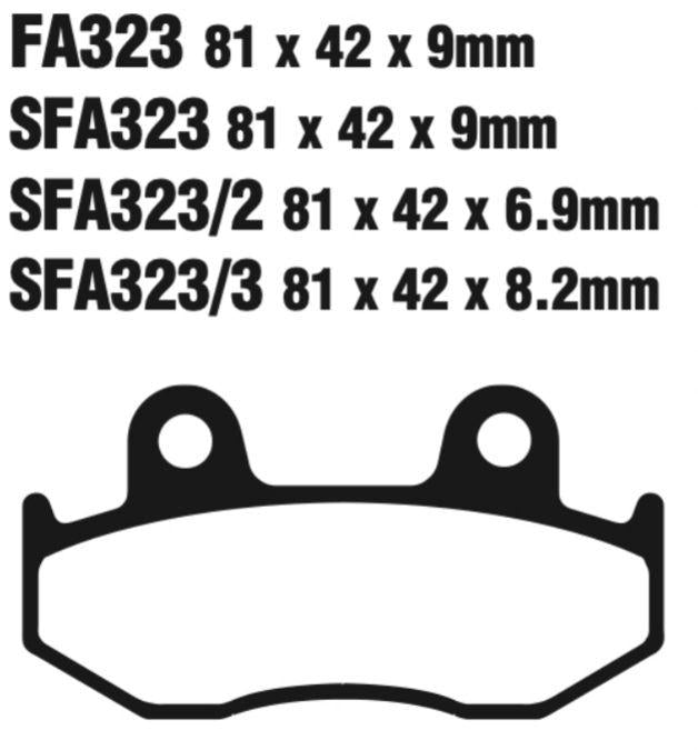 EBC Sfa323 Scooter Disc Pad Set