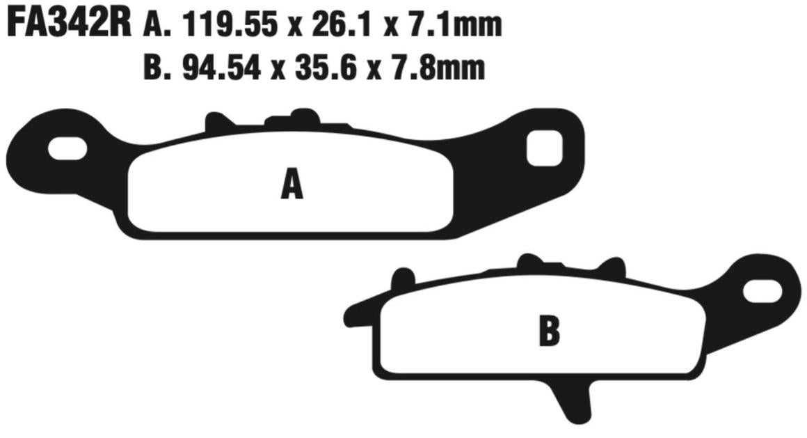 EBC Fa342R Fa Series R Disc Pad Set Front Left (8601428) For Kawasaki/Suzuki