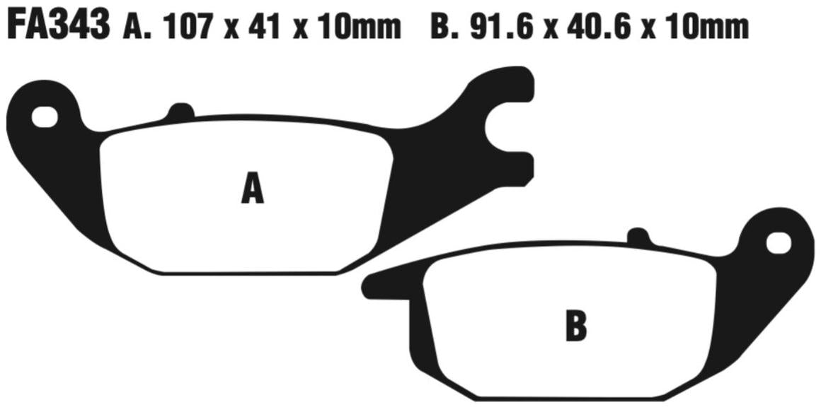 EBC Fa343 Fa Series Disc Pad Set Rear (8601429) For Ajs/Hero/Kaw