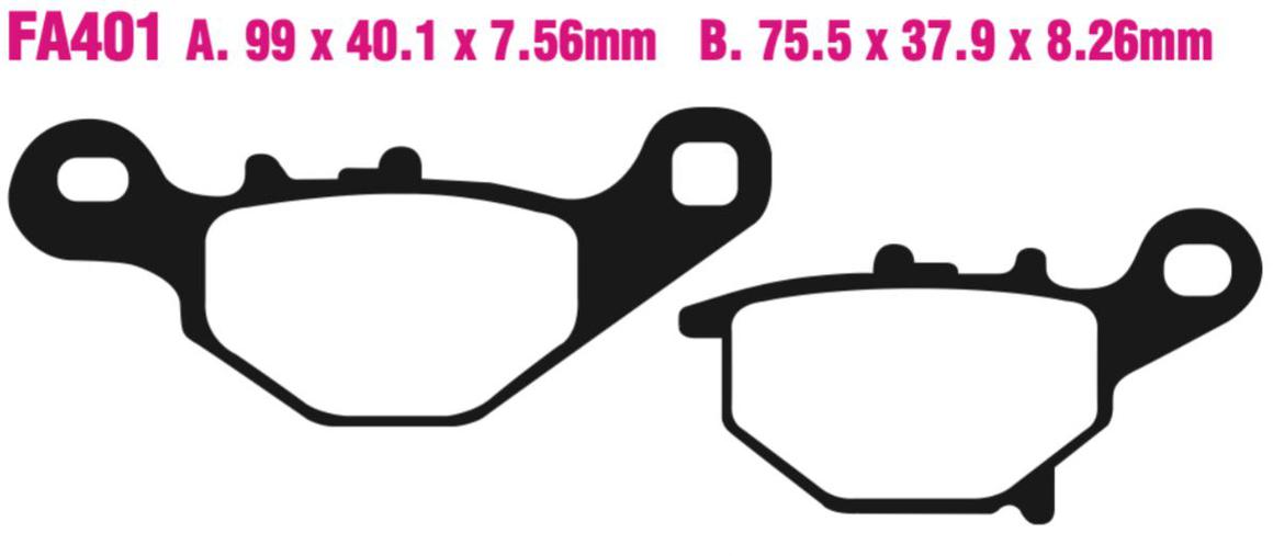 EBC Fa401Tt Carbon Tt Disc Pad Set