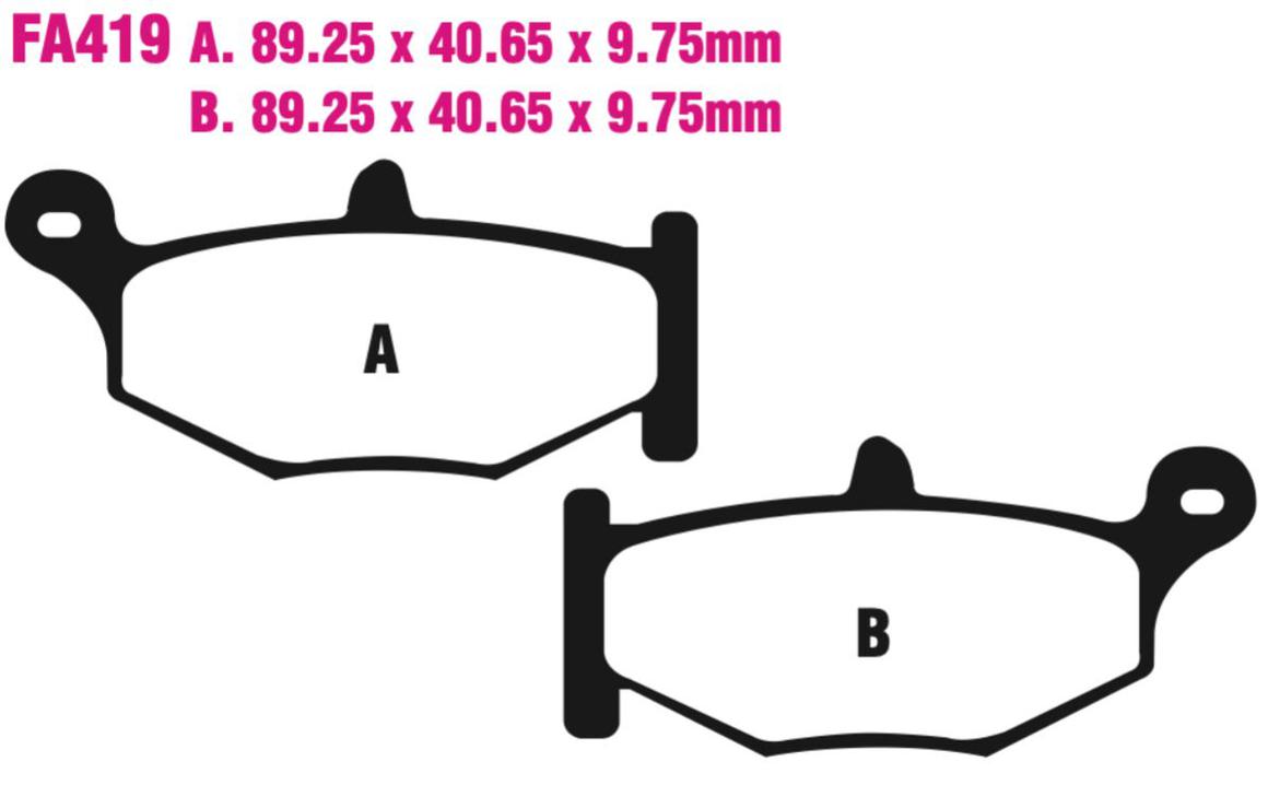 EBC Fa419 Fa Series Disc Pad Set Rear (8601498) For Suzuki Dl/Gsr/GSX/GSXr