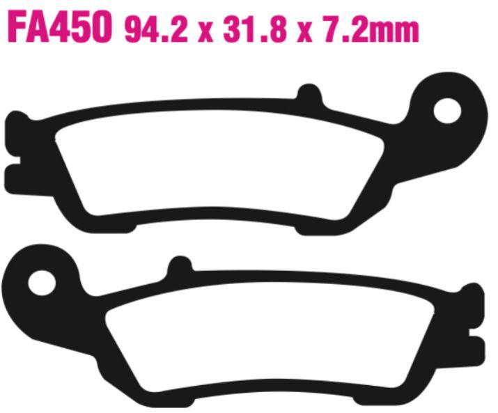 EBC MXs450 MXs Offroad Race Sintered Disc Pad Set Front (8601653) For Yamaha Wr/YZ