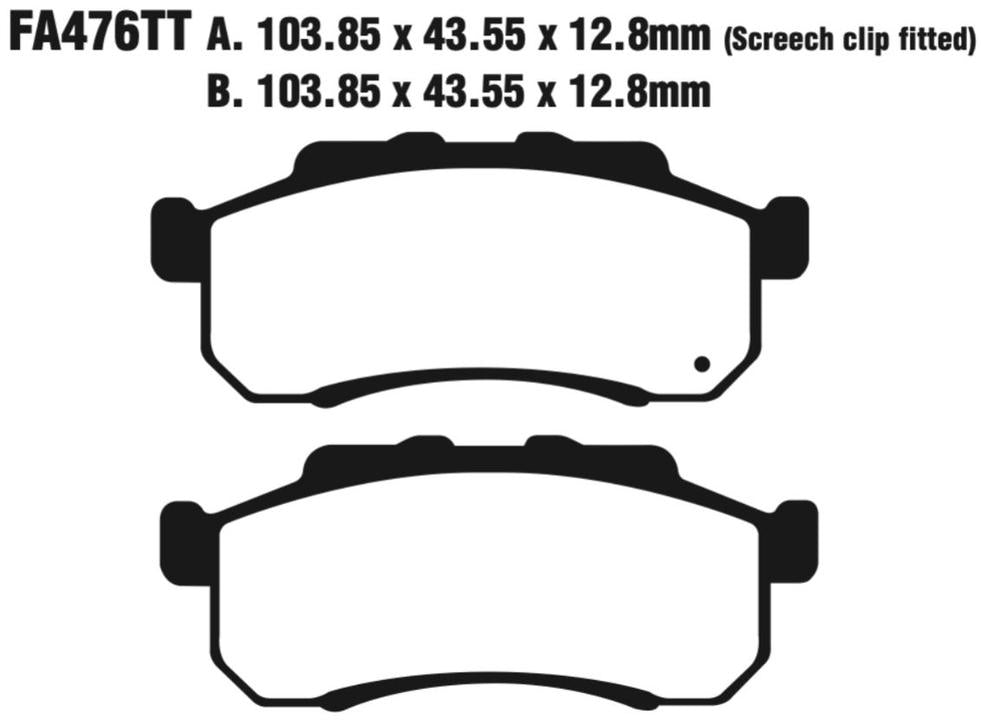 EBC Fa476Tt Carbon Tt Disc Pad Set