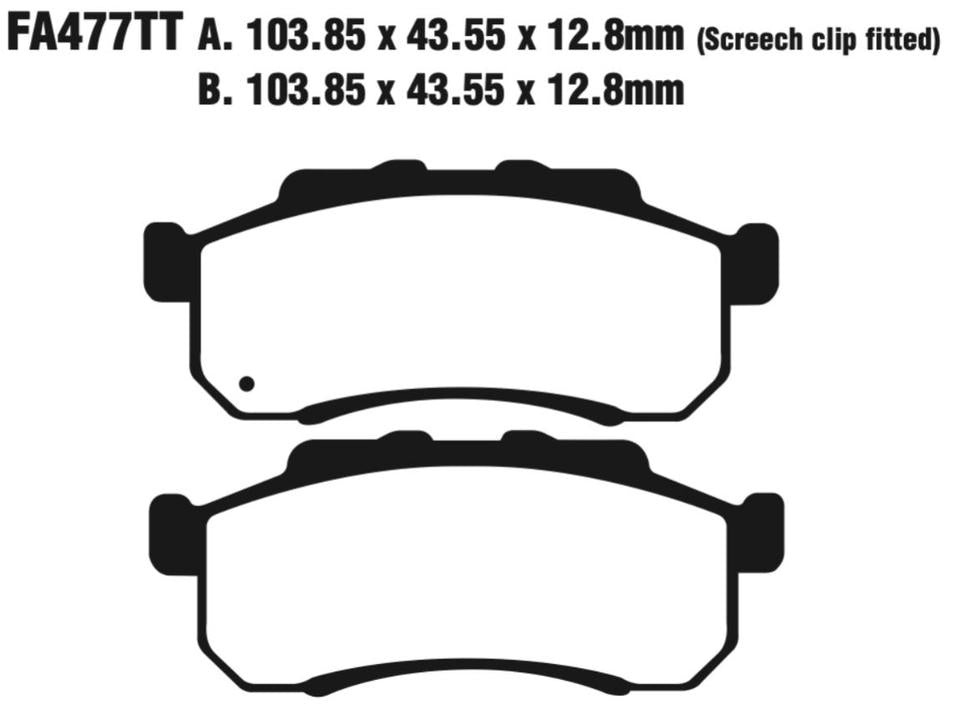 EBC Fa477Tt Carbon Tt Disc Pad Set
