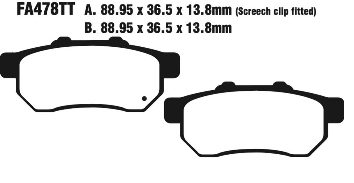 EBC Fa478Tt Carbon Tt Disc Pad Set