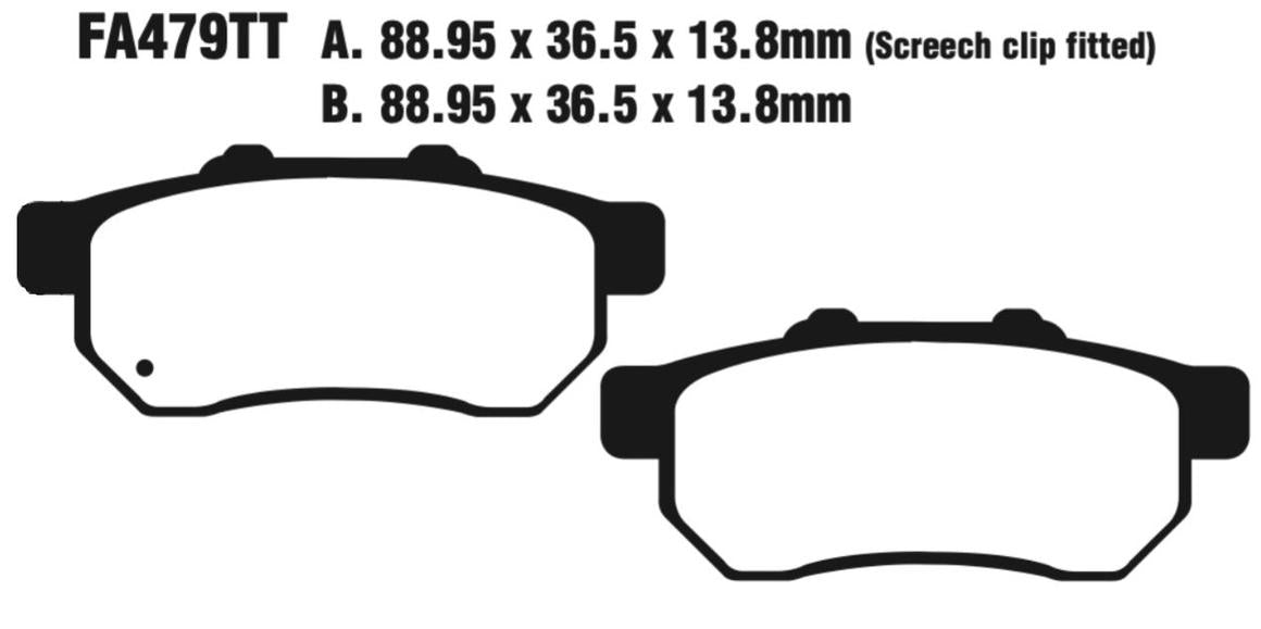 EBC Fa479Tt Carbon Tt Disc Pad Set