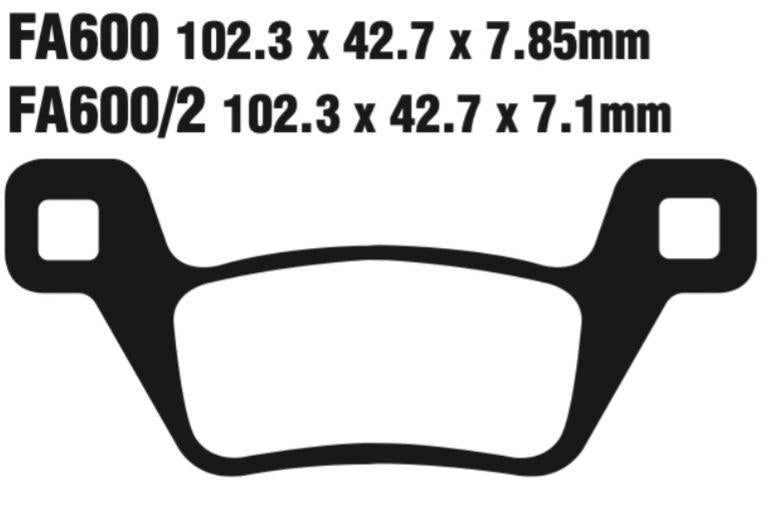 EBC Fa600/2R Fa Series R Disc Pad Set
