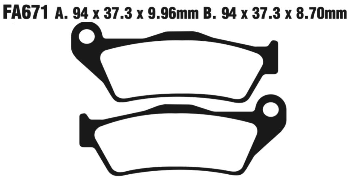 EBC Fa671 Fa Series Disc Pad Set Rear (8601610) For Bmw K 1200/1300