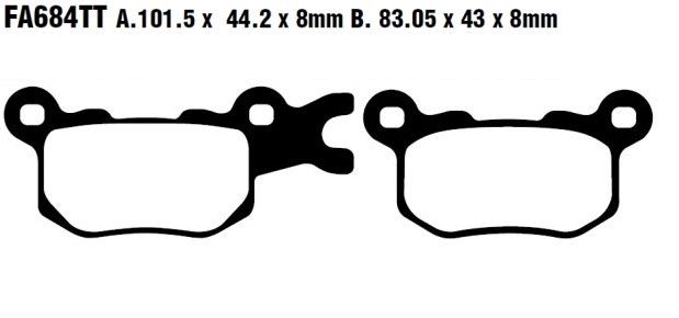 EBC Fa684Tt Carbon Tt Disc Pad Set