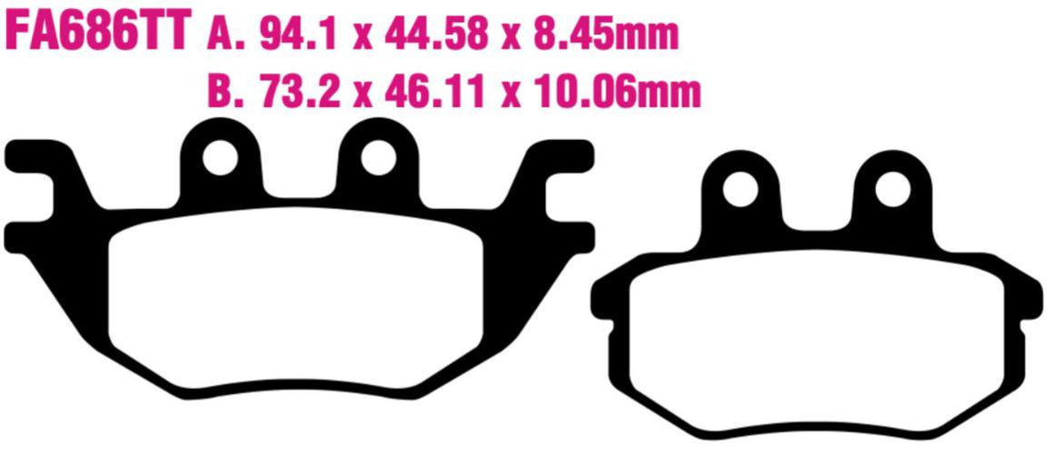 EBC Fa686R Fa Series R Disc Pad Set
