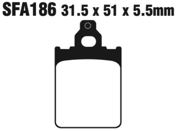 EBC Sfa186 Scooter Disc Pad Set Front (8601664) For Cag/Lml/Pia/Ves