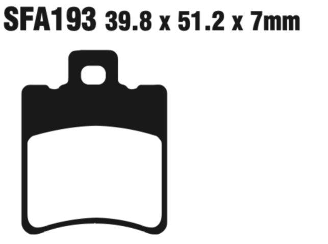 EBC Sfa193 Scooter Disc Pad Set Front (8601665) For Apr/Ben/Gil/Hon/Mal/Mbk/Pia/Yam