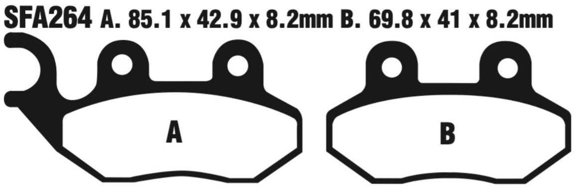 EBC Sfa264Hh Scooter Double-H Sintered Disc Pad Set