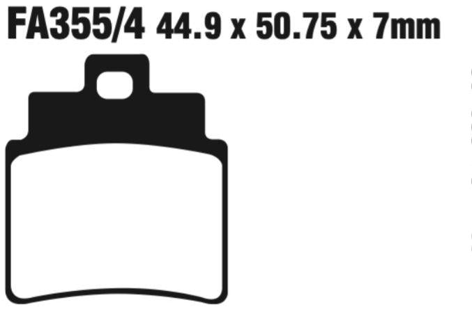 EBC Sfa355/4 Scooter Disc Pad Set Front (8601704) For Kymco/Sym