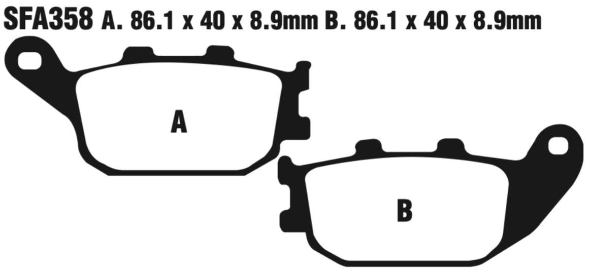 EBC Sfa358 Scooter Disc Pad Set