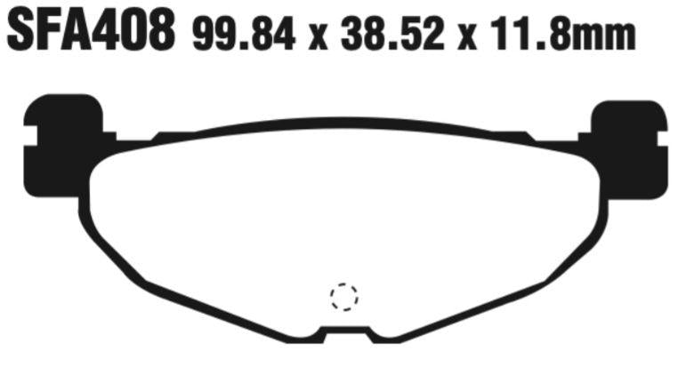 EBC Sfa408 Scooter Disc Pad Set Rear (8601713) For Mbk/Yamaha