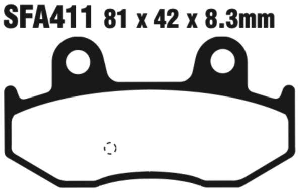 EBC Sfa411 Scooter Disc Pad Set Rear (8601715) For Suzuki An 250/400