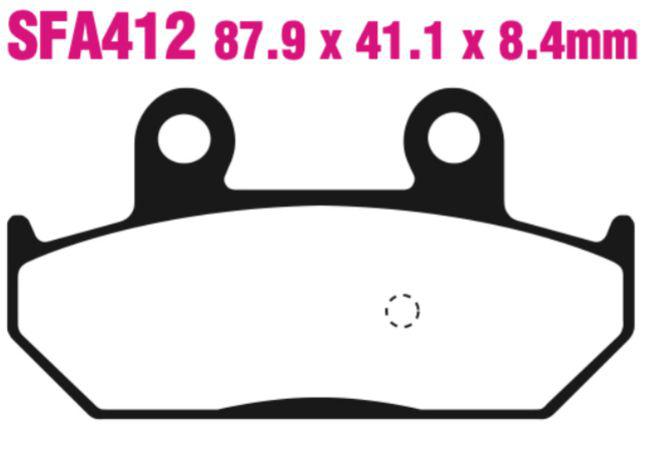 EBC Sfa412Hh Scooter Double-H Sintered Disc Pad Set