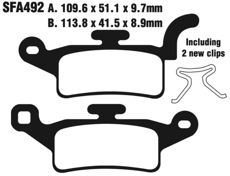 EBC Sfa492 Scooter Disc Pad Set